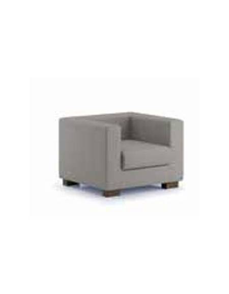 Poltrona attesa 1 posto con struttura portante in multistrato cm 68x72x87h