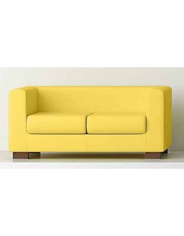 Divano attesa 2 posti con struttura portante in multistrato cm 122x72x87h