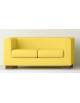 Divano attesa 2 posti con struttura in legno e piedini in legno massello - cm 148x86x67h - Rivestimento in tessuto o ecopelle