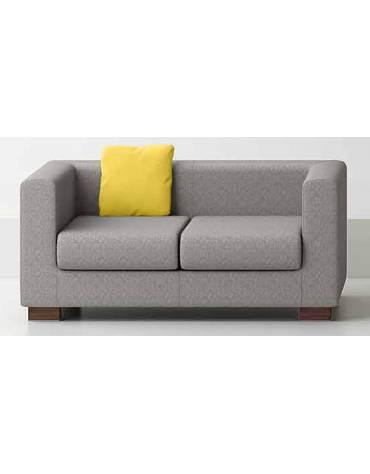 Divano attesa 2 posti con struttura portante in multistrato cm 122x72x87h