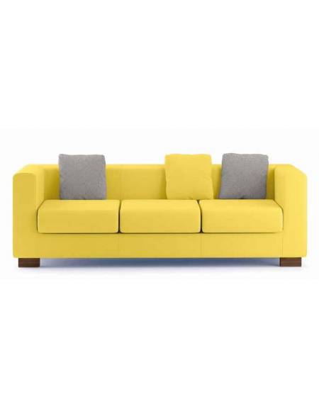 Divano attesa 3 posti con struttura portante in multistrato cm 176x77x77h
