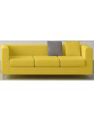 Divano attesa 3 posti con struttura portante in multistrato cm 176x77x77h