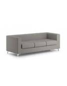 Divano attesa 3 posti con struttura portante in multistrato cm 176x77x77h