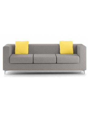 Divano attesa 3 posti con struttura portante in multistrato cm 176x77x77h