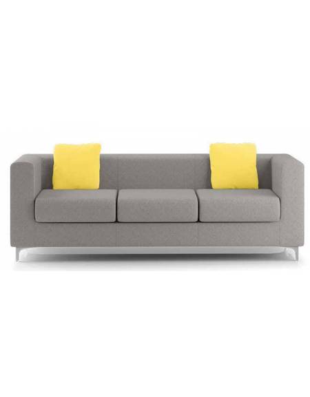 Divano attesa 3 posti con struttura portante in multistrato cm 176x77x77h