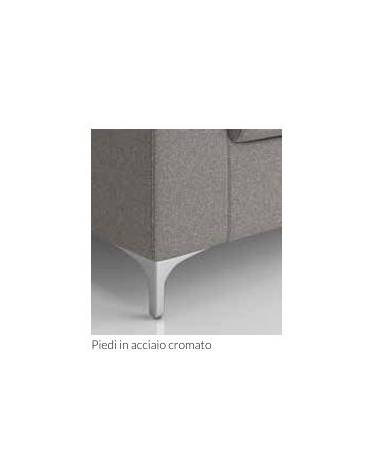 Divano attesa 3 posti con struttura portante in multistrato cm 176x77x77h