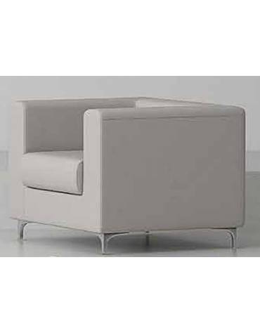 Poltrona attesa 1 posto con struttura portante in multistrato cm 68x72x87h