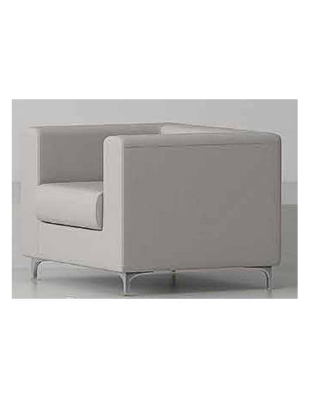 Poltrona attesa 1 posto con struttura portante in multistrato cm 68x72x87h