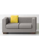 Divano attesa 2 posti con struttura portante in multistrato cm 122x72x87h