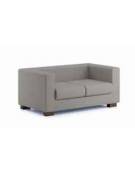 Divano attesa 2 posti con struttura portante in multistrato cm 122x72x87h