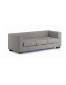 Divano attesa 3 posti con struttura portante in multistrato cm 176x77x77h