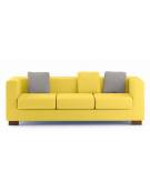 Divano attesa 3 posti con struttura portante in multistrato cm 176x77x77h