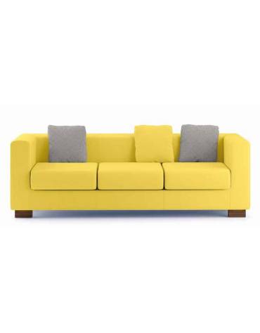 Divano attesa 3 posti con struttura portante in multistrato cm 176x77x77h