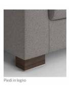 Divano attesa 3 posti con struttura portante in multistrato cm 176x77x77h