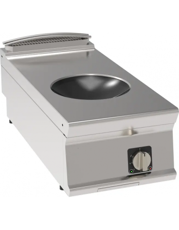Piano di cottura ad induzione Wok trifase-5kw da banco, 1 zona di cottura - cm 40x90x28h