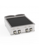 Piano cottura elettrico ad induzione da banco in acciaio inox, 4 zone di cottura - potenza totale 20Kw trifase  - cm 80x90x28h