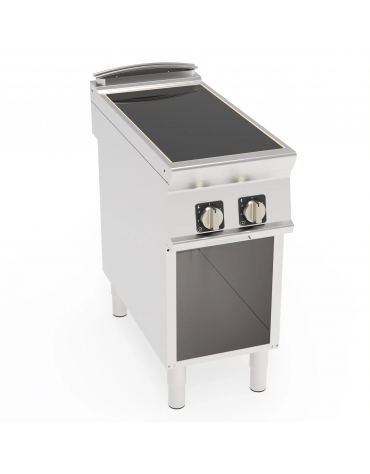 Piano cottura elettrico ad induzione su vano aperto, 2 zone di cottura - potenza totale 10Kw trifase  - cm 40x90x90h