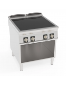 Piano cottura elettrico ad induzione su vano aperto, 4 zone di cottura - potenza totale 20Kw trifase  - cm 80x90x90h