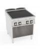 Piano cottura elettrico ad induzione su vano aperto, 4 zone di cottura - potenza totale 20Kw trifase  - cm 80x90x90h