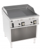 Fry-Top a gas su vano aperto, 2/3 liscio+1/3 rigato cromato spazzolato - zona cottura cm 74,9x69,8 - potenza Kw 16 - cm 80x90x90