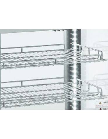 Espositore refrigerato ventilato da banco, vetri dritti - capacità 101 litri - 0° C/ + 12° C - mm 805x438x769h