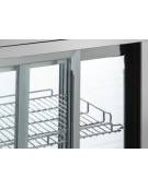 Espositore refrigerato ventilato da banco, vetri dritti - capacità 101 litri - 0° C/ + 12° C - mm 805x438x769h