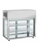 Vetrina fredda refrigerata ventilata 0° +12°C da banco, vetri dritti - capacità 100 litri - cm 80,5x43,8x77h