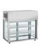 Vetrina fredda refrigerata ventilata 0° +12°C da banco, vetri dritti - capacità 100 litri - cm 80,5x43,8x77h