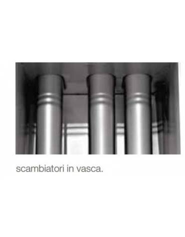 Friggitrice a gas su mobile 2 Vasche da lt. 13+13 con scambiatori in vasca - cm 80x73x87h
