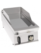 Fry top elett. trifase-6kw da banco, piastra liscia cromata, r. temp. 50÷320 °C - sup. di cottura cm 34,9x69,8  - dim. 40x90x28h