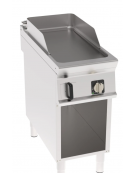 Fry-Top elettrico su vano aperto, 1 zona cottura, piastra liscia cm 34,9x69,8, trifase  Kw 6 - cm 40x90x90h