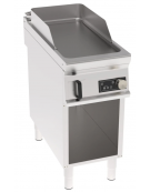 Fry top elettrico su vano aperto, 1 zona cottura, piastra liscia - con controllo elettronico - trifase 6 kw - cm 40x90x90h