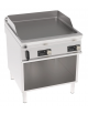 Fry top elettrico su vano aperto, 2 zone cottura, piastra liscia - con controllo elettronico - trifase 12kw - cm 80x90x90h