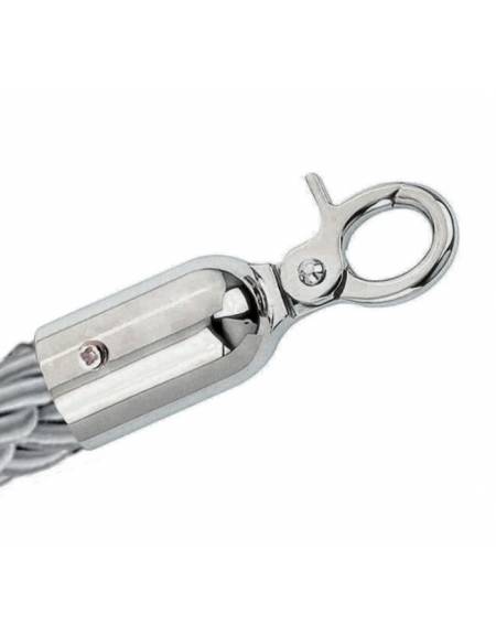 Puntale con moschettone finitura inox
