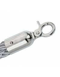 Puntale con moschettone finitura inox