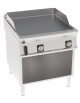 Fry-Top elettrica su vano aperto, 2 zone cottura, piastra liscia cromata spazzolata cm 74,9x69,8, trifase Kw 12 - cm 80x90x90h
