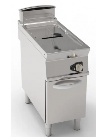 Friggitrice a gas freestanding, 1 vasca con scambiatori di calore - 17lt - Potenza totale 16,5 kw - cm 40x90x90h