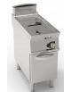 Friggitrice a gas su mobile, 1 vasca da Lt 17, con scambiatori di calore  - potenza totale 16,5 kw - cm 40x90x90h