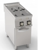 Friggitrice elettrica su mobile, 2 vasche da Lt 8+8, con resistenze rotanti - trifase Kw 14 - cm 40x90x90h