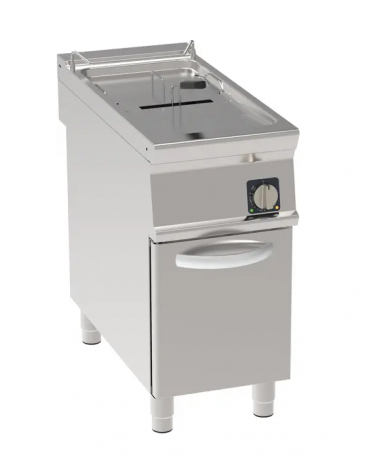 Friggitrice elettrica su mobile trifase-16,5kw - 1 vasca con resistenze rotanti 17Lt. - cm 40x90x90h