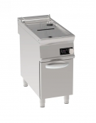 Friggitrice elettrica su mobile trifase-16,5kw con controllo elettronico - 1 vasca con resistenze rotanti 17Lt. - cm 40x90x90h