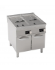 Friggitrice elettrica su mobile, 2 vasche da Lt 17+17, con resistenze rotanti - comandi digitali - trifase Kw 33 - cm 80x90x90h