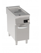 Friggitrice elettrica su mobile trifase-20kw con controllo elettronico - 1 vasca con resistenze rotanti 21Lt. - cm 40x90x90h