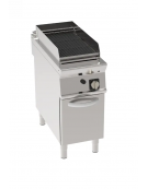 Griglia in ghisa ad acqua a gas singola, sup. di cottura cm 27,5x59, con mobiletto chiuso cm 40x90x90h