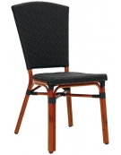 Sedia simil Bambu alluminio e polipropilene mod. Vintage