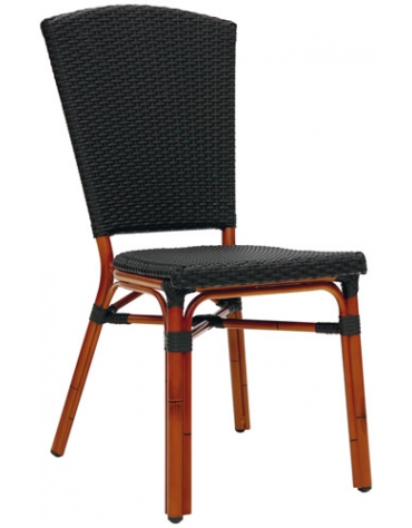 Sedia simil Bambu alluminio e polipropilene mod. Vintage