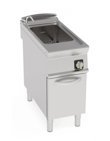 Cuocipasta elettrico trifase-9kw, in acciaio in acciaio inox AISI 316, 1 vasca da 40 litri di capacità - cm 40x90x90h