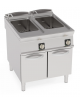 Cuocipasta elettrico su mobile - 2 vasche GN1/1 da Lt 40+40 in AISI 316 - trifase Kw 16,8 - cm 80x90x90h