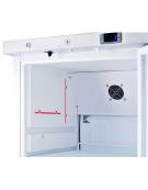 Armadio refrigerato in ABS colore acciaio con interno in termoformato - refrigerazione Roll-Bond - cm 77,5x75,6x190h