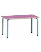 BANCO TAVOLINO RETTANGOLARE PER ASILO NIDO - STRUTTURA IN TUBOLARE DIAMETRO MM 28 - CM 130X60X45H